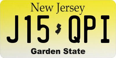 NJ license plate J15QPI
