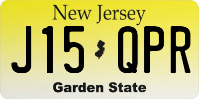 NJ license plate J15QPR