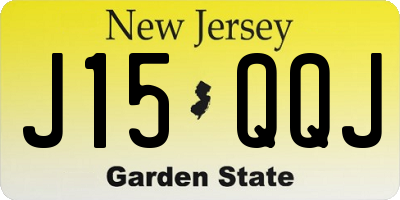 NJ license plate J15QQJ