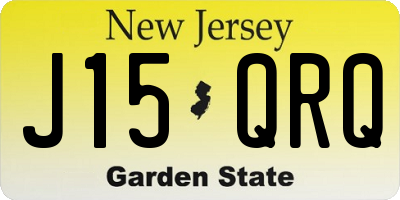 NJ license plate J15QRQ