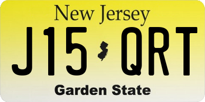 NJ license plate J15QRT