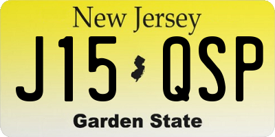 NJ license plate J15QSP
