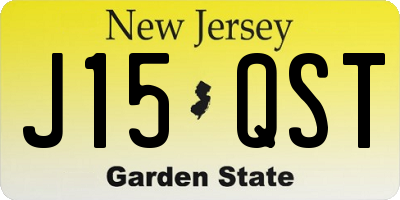 NJ license plate J15QST