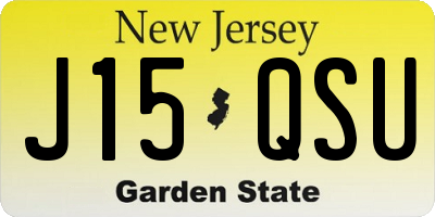 NJ license plate J15QSU