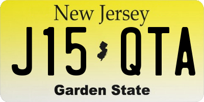 NJ license plate J15QTA