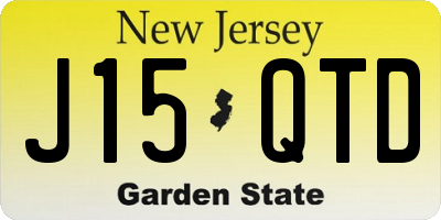 NJ license plate J15QTD
