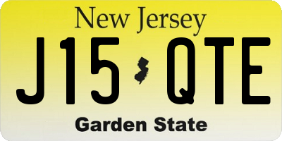 NJ license plate J15QTE