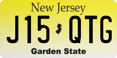 NJ license plate J15QTG