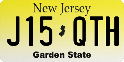 NJ license plate J15QTH