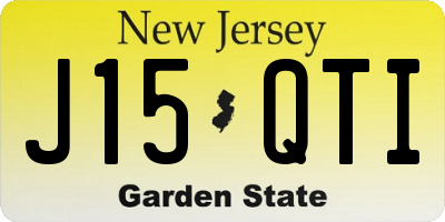 NJ license plate J15QTI