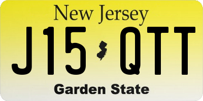 NJ license plate J15QTT