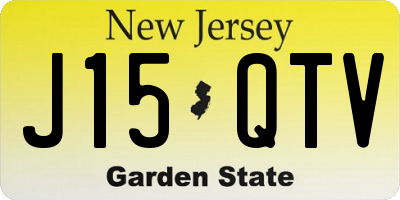 NJ license plate J15QTV