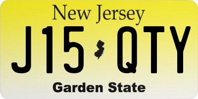 NJ license plate J15QTY