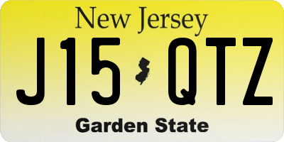 NJ license plate J15QTZ