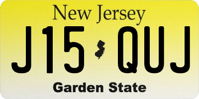 NJ license plate J15QUJ