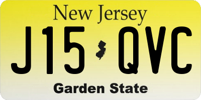 NJ license plate J15QVC