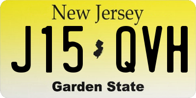 NJ license plate J15QVH