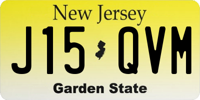 NJ license plate J15QVM