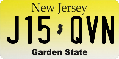 NJ license plate J15QVN