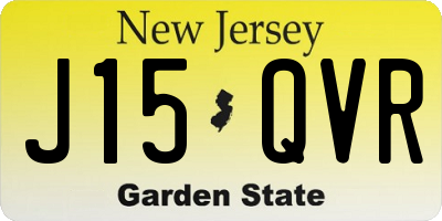 NJ license plate J15QVR