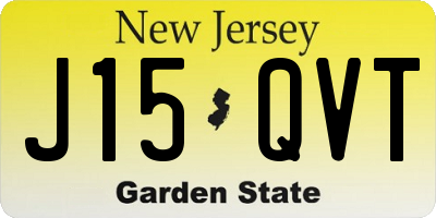 NJ license plate J15QVT