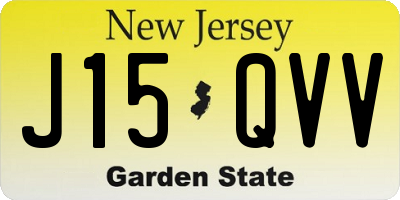 NJ license plate J15QVV