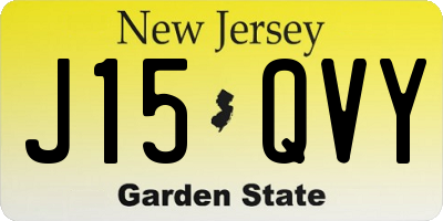 NJ license plate J15QVY