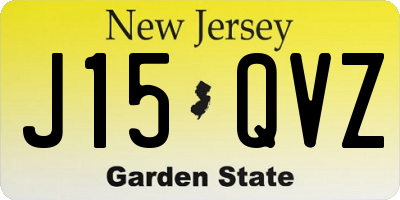 NJ license plate J15QVZ