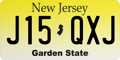 NJ license plate J15QXJ