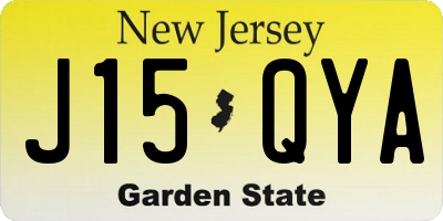 NJ license plate J15QYA