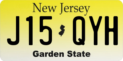 NJ license plate J15QYH