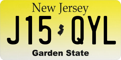 NJ license plate J15QYL