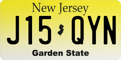 NJ license plate J15QYN