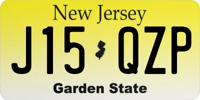NJ license plate J15QZP
