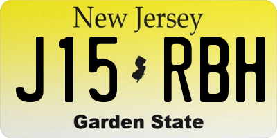 NJ license plate J15RBH