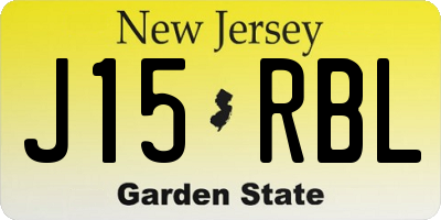 NJ license plate J15RBL