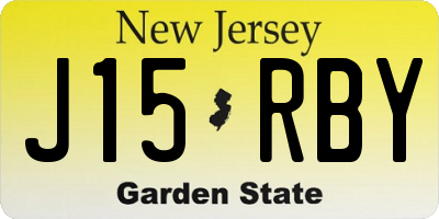 NJ license plate J15RBY