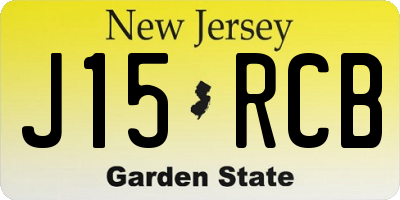 NJ license plate J15RCB