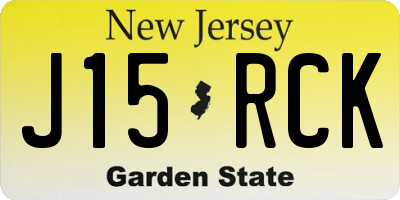 NJ license plate J15RCK