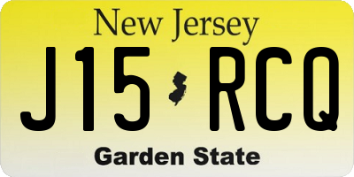 NJ license plate J15RCQ