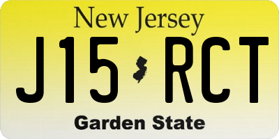 NJ license plate J15RCT