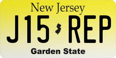 NJ license plate J15REP