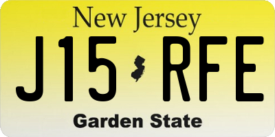 NJ license plate J15RFE