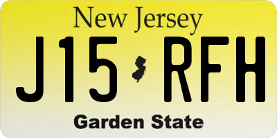 NJ license plate J15RFH