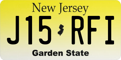 NJ license plate J15RFI
