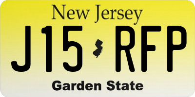 NJ license plate J15RFP