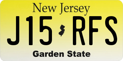NJ license plate J15RFS