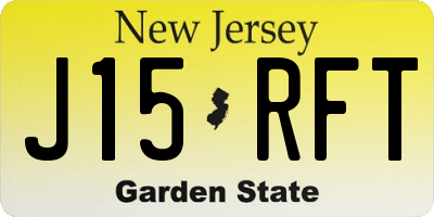 NJ license plate J15RFT