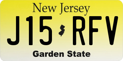 NJ license plate J15RFV