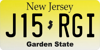 NJ license plate J15RGI